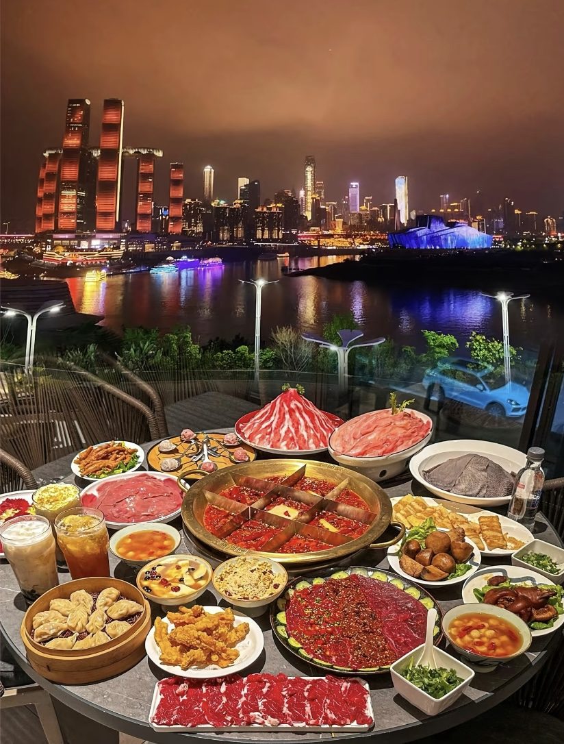 Chongqing hotpot with a view