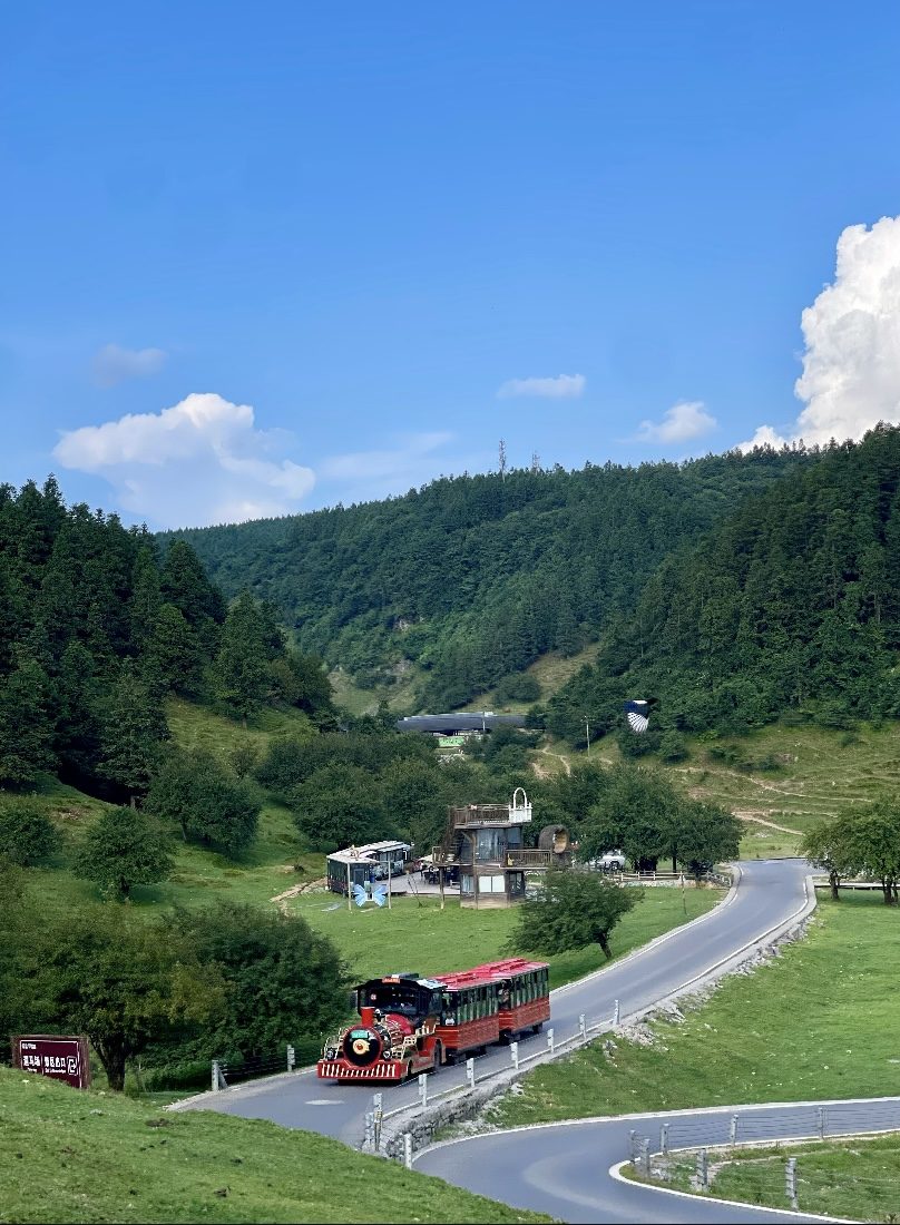 Green mountain meadow near Chongqing in the warm season
